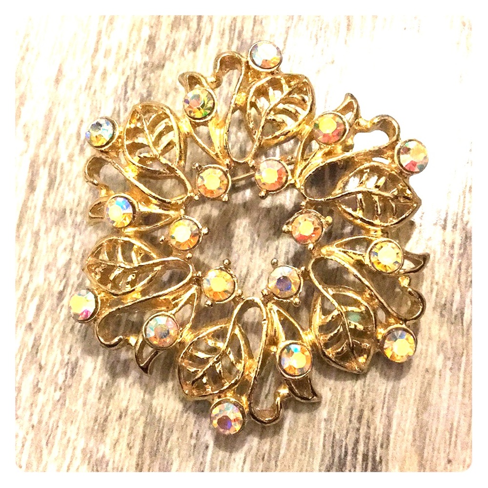 Premier Designs Pin with Iridescent Crystals